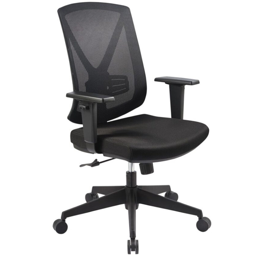 175A-M3 - BURO BRIO II BLACK MESH CHAIR W/ARMS NYL