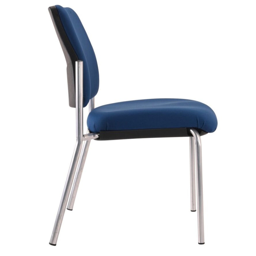 525-RS-61 - BURO LINDIS CHAIR NAVY W/ARMS REFL/SLVR