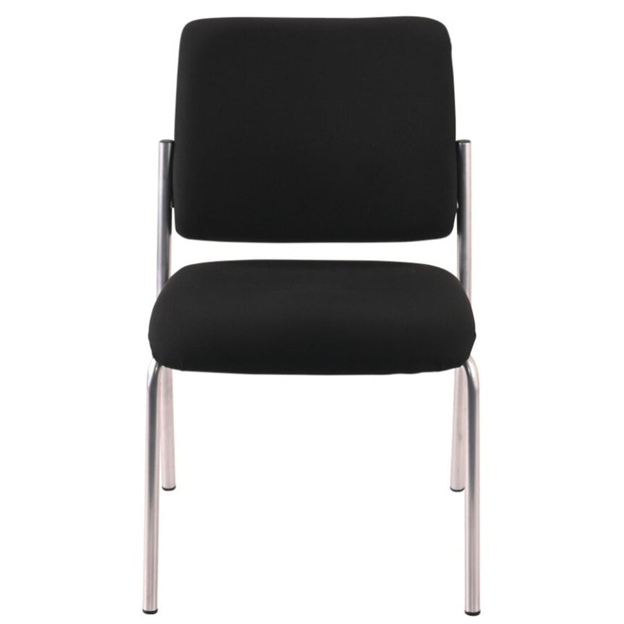 525-RS-63 - BURO LINDIS CHAIR BLACK W/ARMS REFL/SLVR