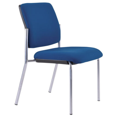 526-RS-61 - BURO LINDIS CHAIR,NO ARMS,NAVY,REFL/SLVR