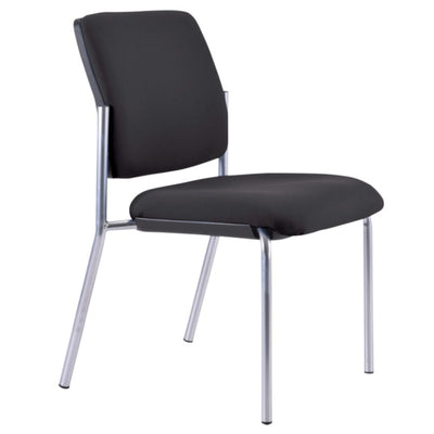 526-RS-63 - BURO LINDIS CHAIR,NO ARMS,BLK ,REFL/SLVR