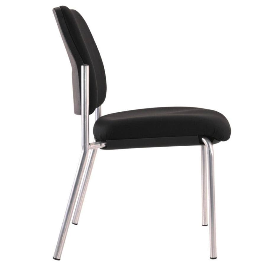 526-RS-63 - BURO LINDIS CHAIR,NO ARMS,BLK ,REFL/SLVR