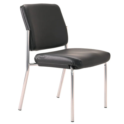 526-RS-PU13 - BURO LINDIS CHAIR PU REFL/SLVR NO ARMS