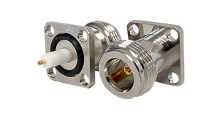 Go Wireless NZ C-N5-Panel - N-Type Female Panel Mount 4-Hole Flange 50 Ohm Connector