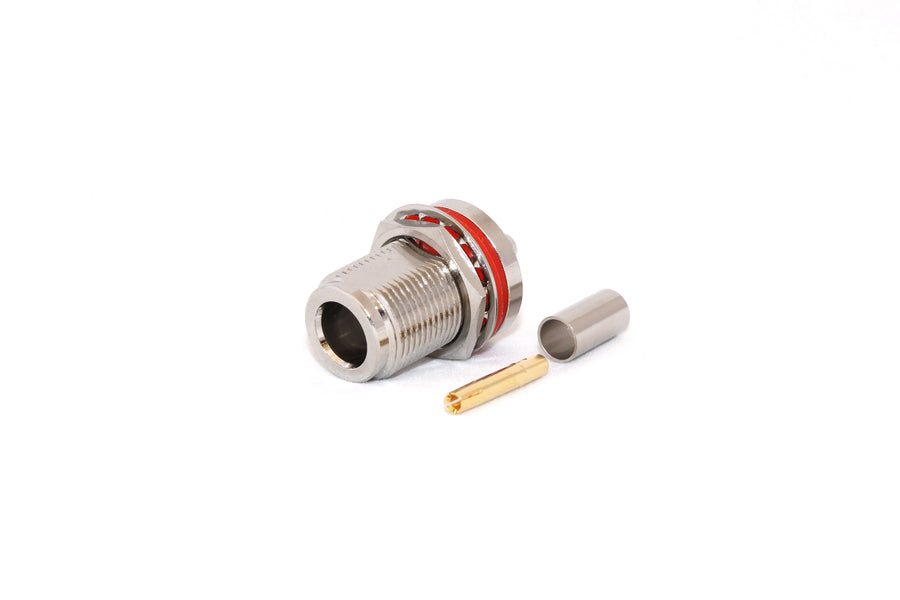 Go Wireless NZ C-N6-Bulk195 - N-Type Female Bulkhead CRIMP 50 Ohm Connector for LMR195/RG58