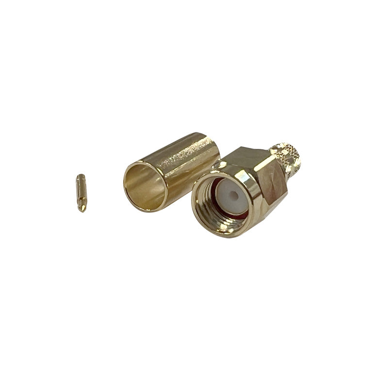 Go Wireless NZ C-SMA1C-195 - SMA Male Crimp Connector and Pin for LMR195/RG58, Crimped Centre Pin
