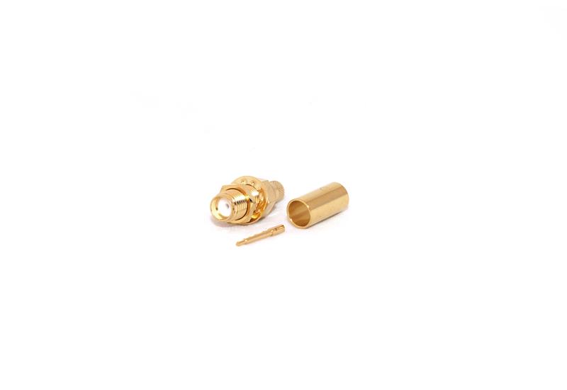 Go Wireless NZ C-SMA2-195 - RP-SMA Female Bulkhead CRIMP Connector for LMR195/RG58