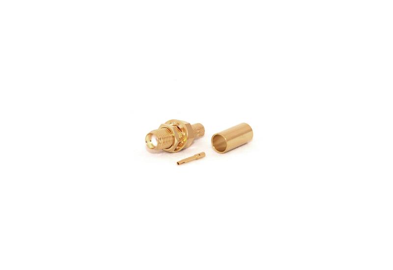 Go Wireless NZ C-SMAB-195 - SMA Female Bulkhead CRMP Connector for LMR195/RG58