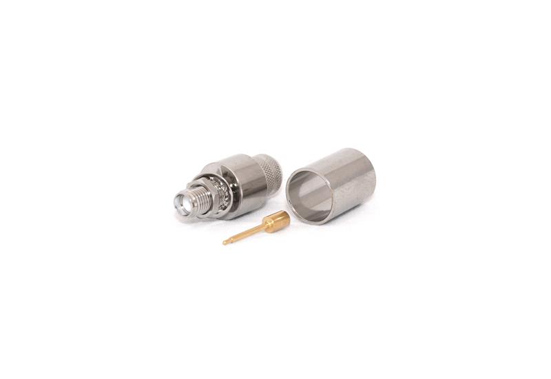 Go Wireless NZ C-SMAB-400 - RP-SMA Female Bulkhead CRIMP Connector for 50 Ohm LMR400/RG8U