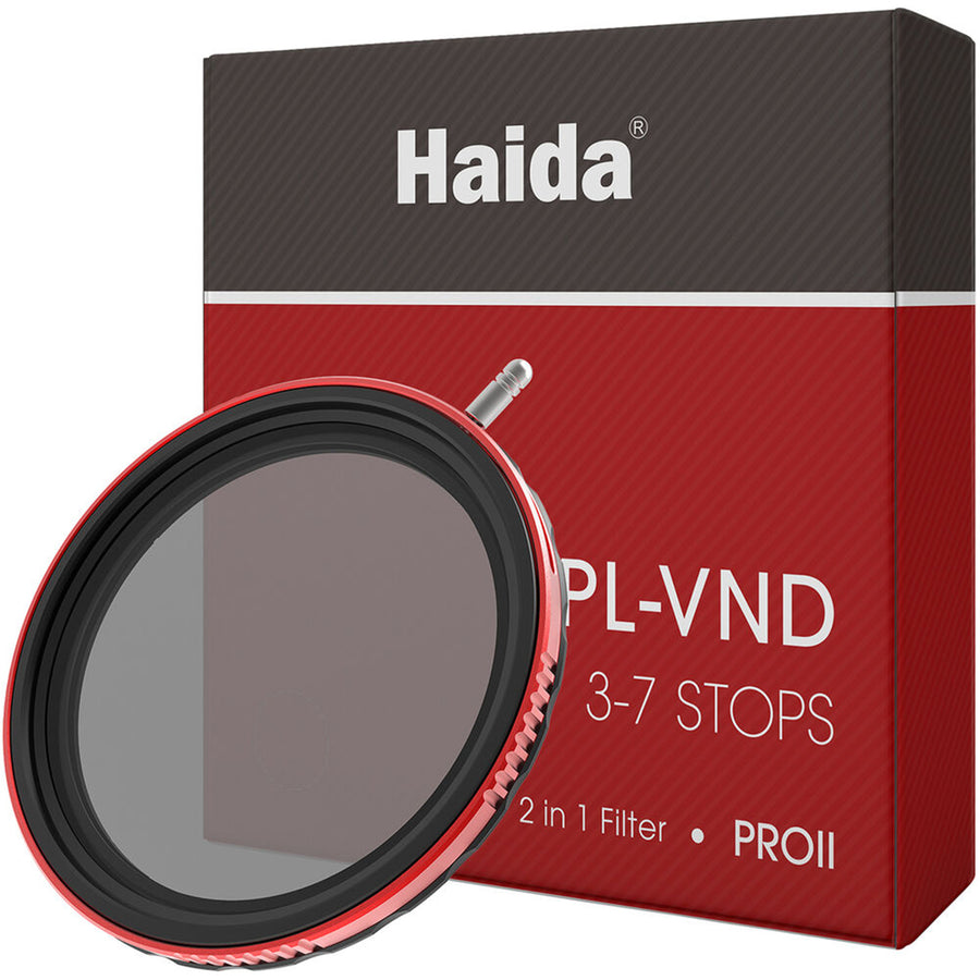HD478177 - HAIDA PRO II C-POL + VARIABLE ND FILTER 3-7 STOP 77MM