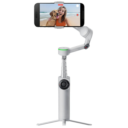 Insta360 Flow 2 Pro Smartphone Gimbal Stabilizer AI Tracker Bundle (Stone Gray)