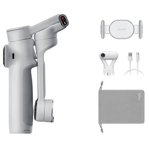 Insta360 Flow 2 Pro Smartphone Gimbal Stabilizer AI Tracker Bundle (Stone Gray)