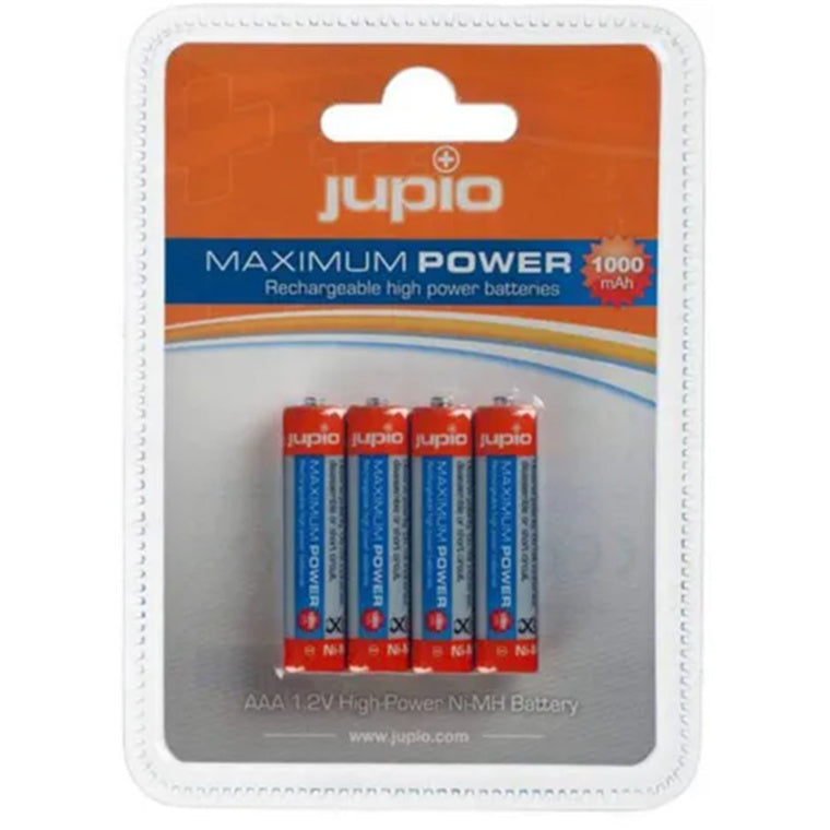 JUPIO RECHARGEABLE BATTERY AAA 1000MAH 4PK