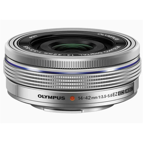 OM SYSTEM 14-42mm f3.5-5.6 EZ Pancake Micro Four Thirds Lens Silver