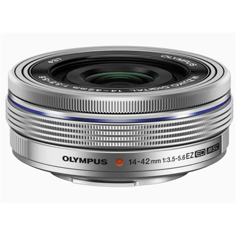 OM SYSTEM 14-42mm f3.5-5.6 EZ Pancake Micro Four Thirds Lens Silver