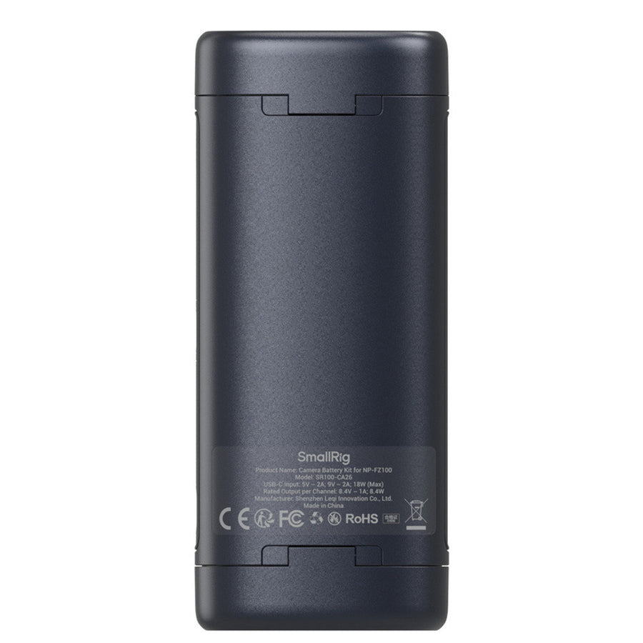 SmallRig 2 Batteries Sealed Case Charger Kit 18W Fast Charge for Sony NP-FZ100