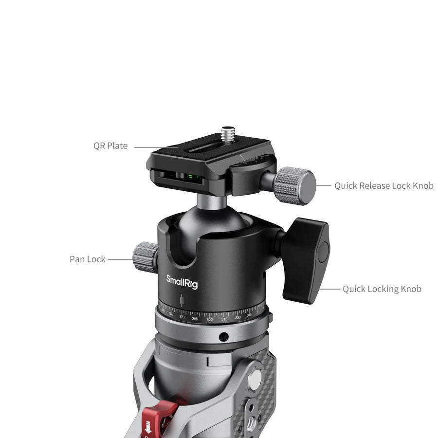 SmallRig Carbon Fiber Monopod Tripod with Ball Head for Photography (166cm Height, 5kg Load, 1.7kg Weight)