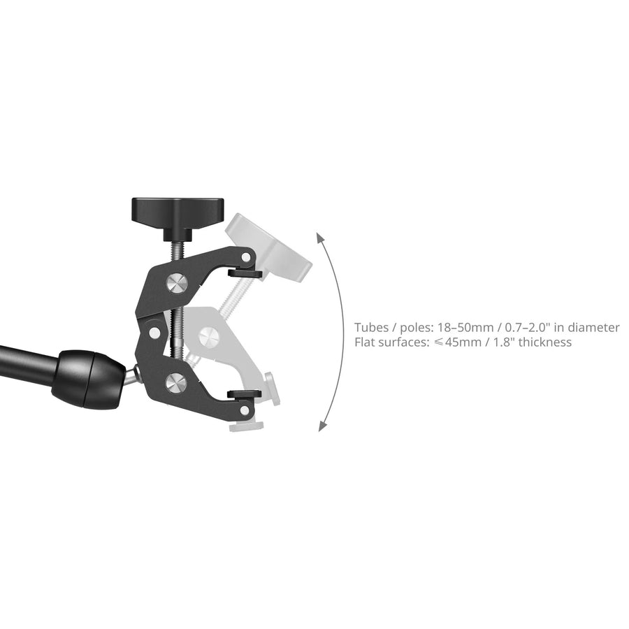 SmallRig Desktop Magic Arm with Crab-Shaped Clamp Kit (Basic Version) Integrated Joint Design: Effectively prevents deflection for secure equipment operation