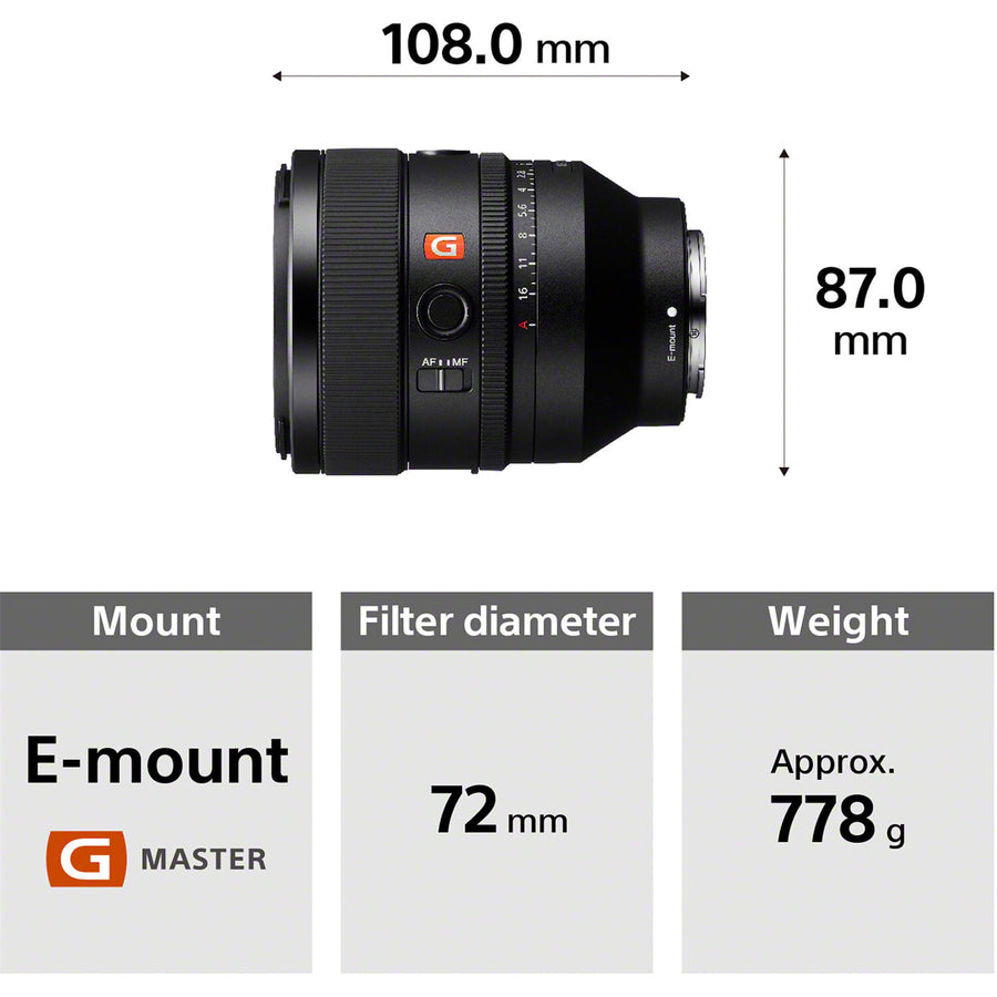 Sony Alpha SEL50F12GM 50mm F1.2 G Master FE Mount