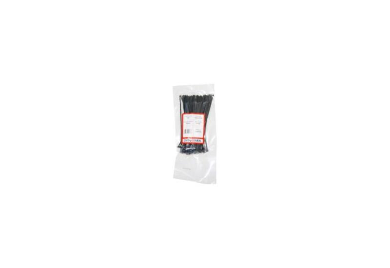 DYNAMIX CAB150B - 150mm x 2.5mm Cable Tie (Packs of 100) BLACK Colour - UV Resistant