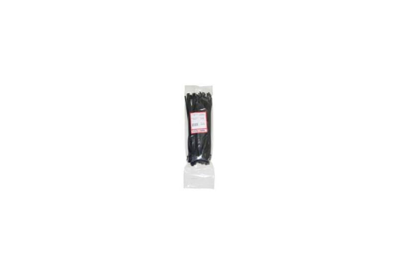 DYNAMIX CAB250B - 250mm x 4.8mm Cable Tie (Packs of 100) BLACK Colour - UV Resistant