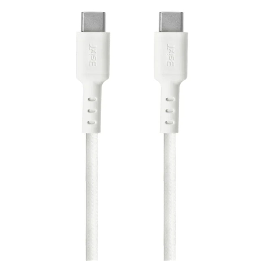 3S-2586 - 3sixT Tough USB-C to USB-C 5A Cable 1.2m - White