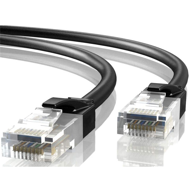 8Ware PL6A-40BLK Cat6A UTP Snagless Ethernet Cable - 40m - Black