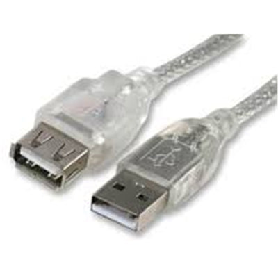 8WARE UC-2002AAE - USB 2.0 Extension Cable Type A to A M/F Transparent - 2m