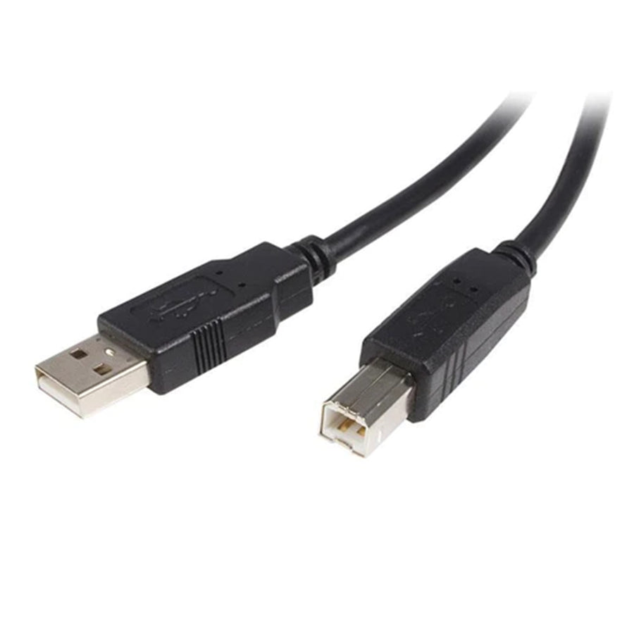 8WARE UC-2005AB - USB 2.0 Certified Cable A-B 5m Black Metal Sheath UL Approved
