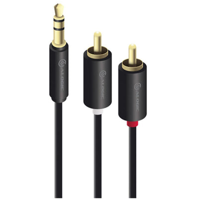 ALOGIC AD-SPL-02 - PREMIUM STEREO AUDIO TO 2XRCA STEREO BLK