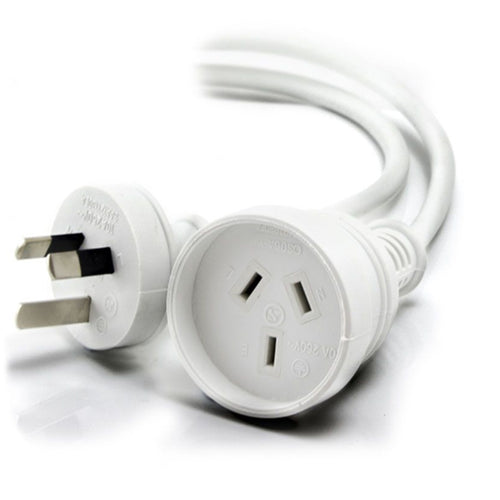 ALOGIC MF-PEXT-10 - 10MAUS 3PIN MAINS PWR EXT CABLE WHT MTOF