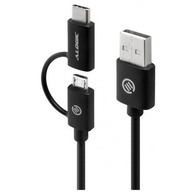 ALOGIC U2CMC-01BLK - 1M USB2.0 ZU USB-C & MICRO-B KABEL MTOM