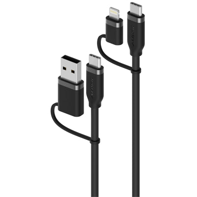 ALOGIC 4-IN-1 UNIVERSAL CHARGING CABLE 1.5M BK