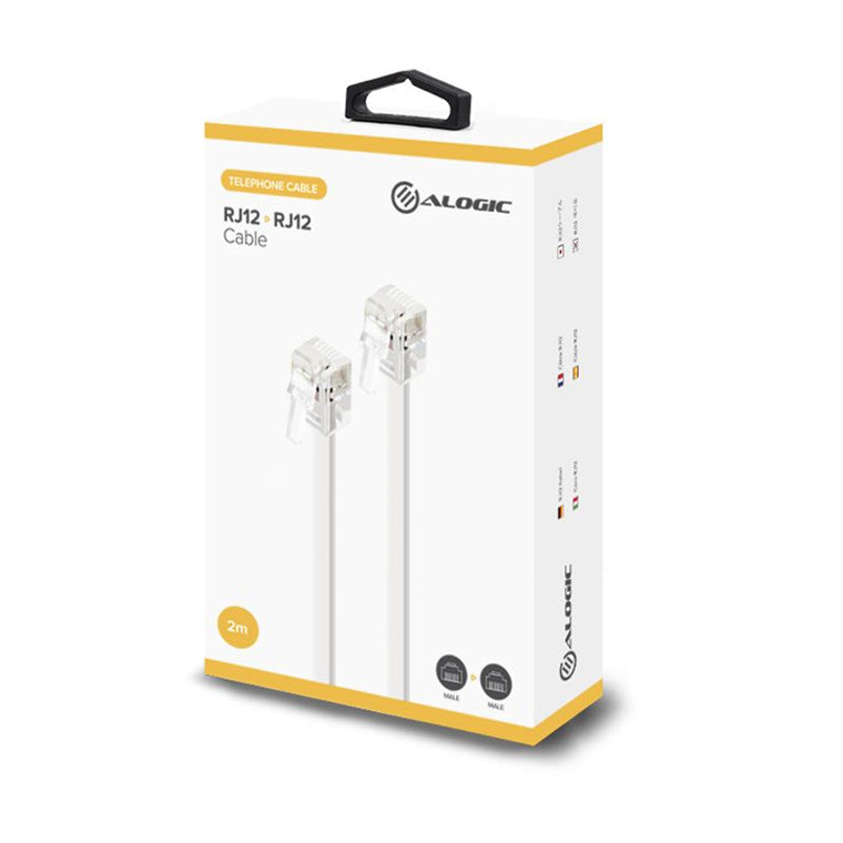 ALOGIC RJ1202R - 2M RJ12 TELEPHONE CABLES/6P6C MTOM