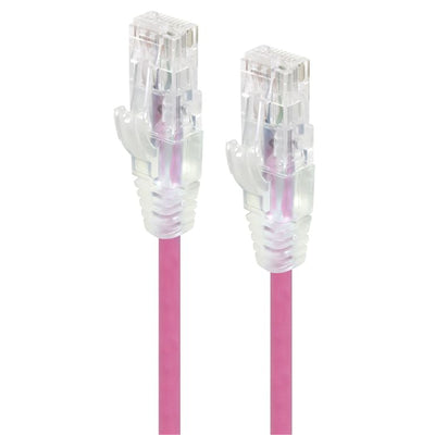 Alogic C6S-01PNK Cat6 Ultra Slim Ethernet Cable - 1m - Pink