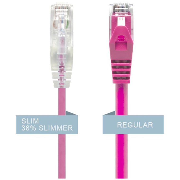 C6S-02PNK - ALOGIC 2M PINK ULTRA SLIM CAT6 NETWORK C