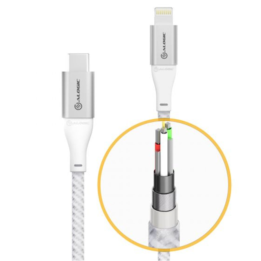 ALOGIC ULC8P1.5-SLV - USB-C-AUF-LIGHTNING-KABEL - 1,5 M - SILBER