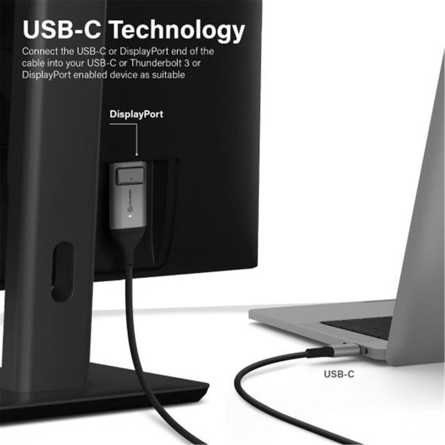 Alogic Ultra ULCDP01-SGR USB-C auf DisplayPort Kabel - 1m - Space Grey