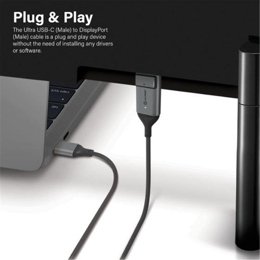 Alogic Ultra ULCDP01-SGR USB-C auf DisplayPort Kabel - 1m - Space Grey