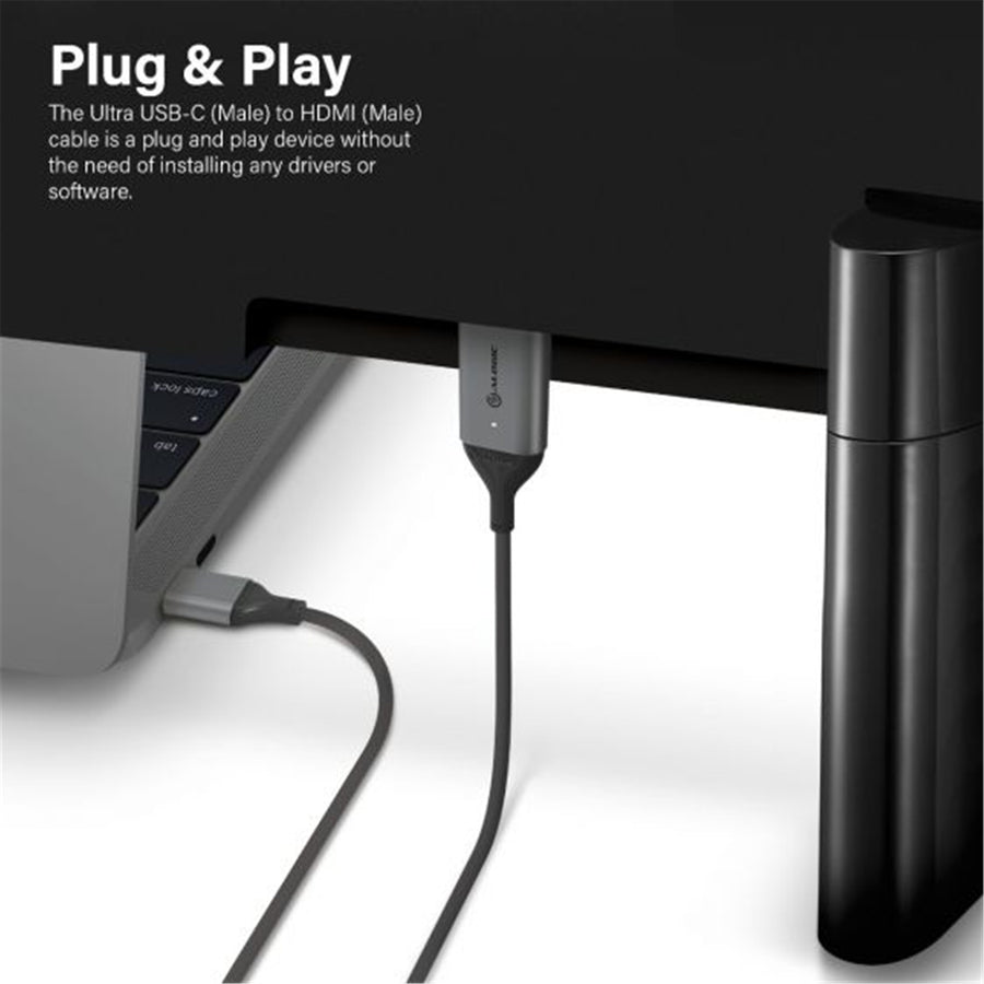 Alogic Ultra ULCHD02-SGR  USB-C to HDMI Cable - 2m - Space Grey