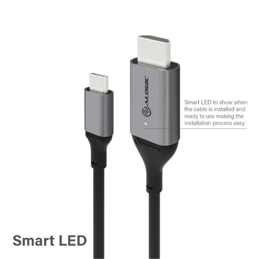 Alogic Ultra ULCHD02-SGR  USB-C to HDMI Cable - 2m - Space Grey