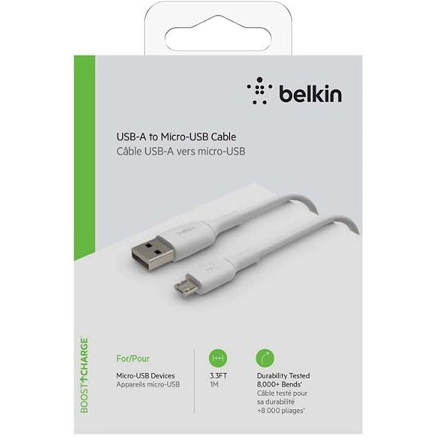 Belkin BoostCharge USB-A to MicroUSB Cable - 1m - White