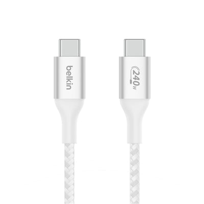 Belkin 240W Braided USB-C Cable - 1m - White