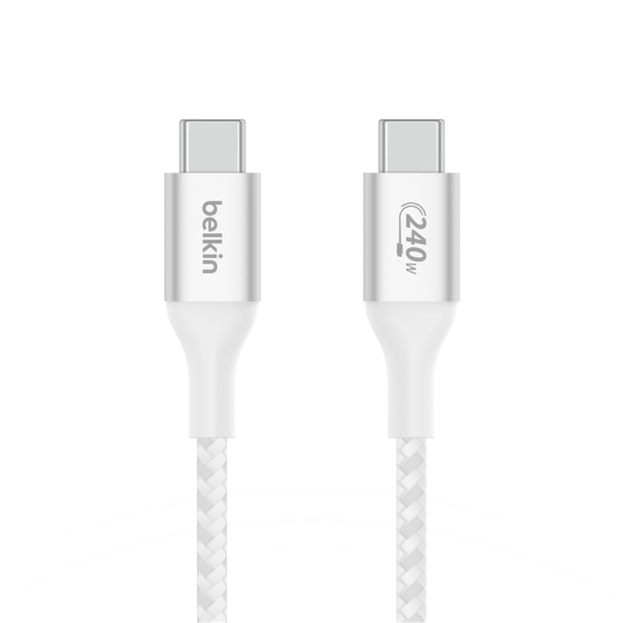 Belkin 240W Braided USB-C Cable - 1m - White