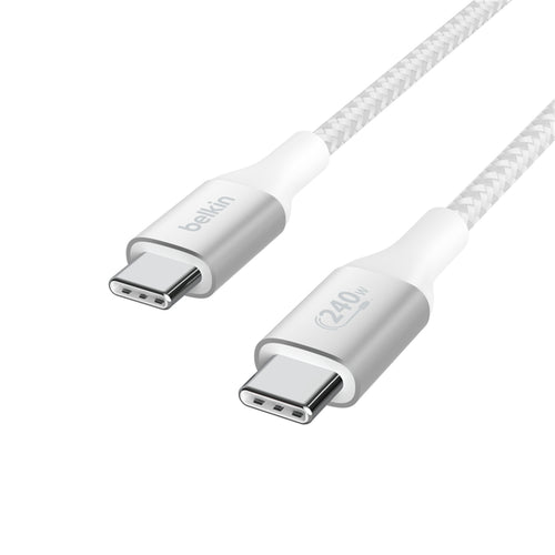 Belkin 240W Braided USB-C Cable - 1m - White