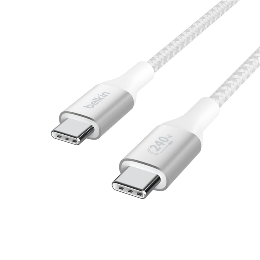 Belkin 240W Braided USB-C Cable - 1m - White