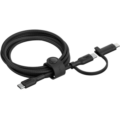 Belkin CAC003FQ1.5MBK - BOOSTCHARGE 2-IN-1 USB-C & LIGHTNING BRA