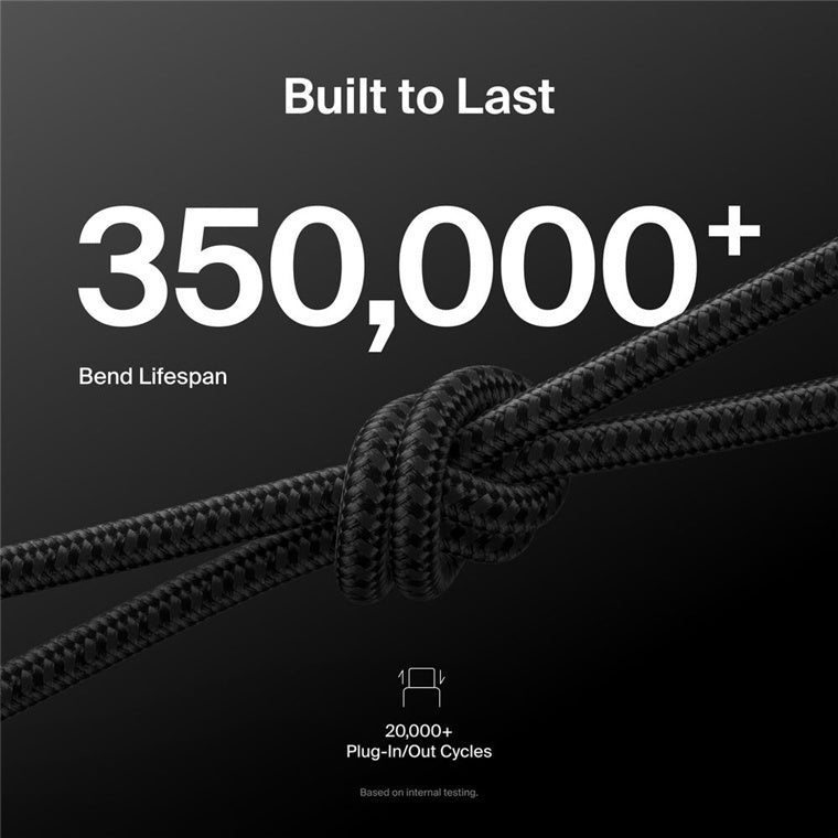 Belkin BoostCharge USB-A TO USB-C 2.0, Braided PCR Cable - 1m - Black