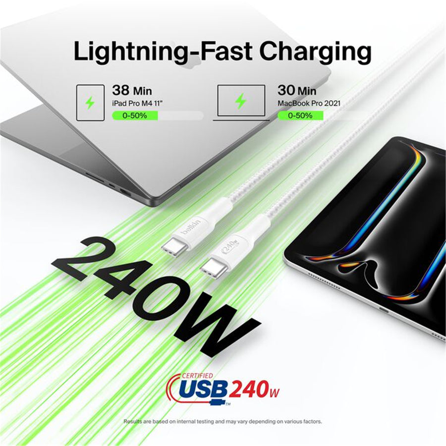 Belkin CAB025FQ1MWH - BoostCharge Pro USB-C auf USB-C 240W 2.0
