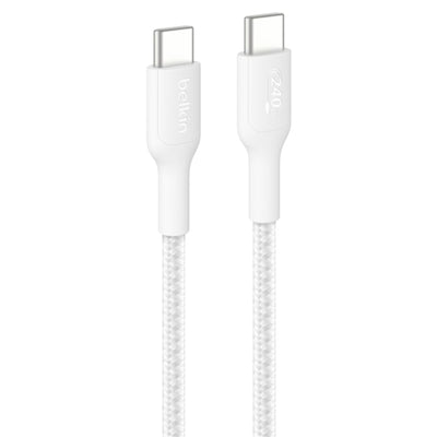 Belkin 240W Braided USB-C Cable - 3m - White